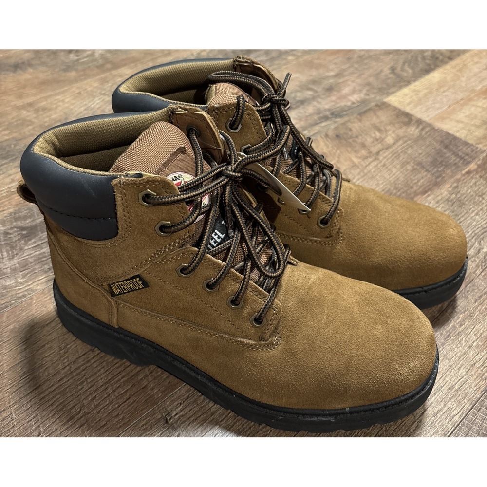 Mens Size 10 Brahma Work Boots New Steel Toe No Marks or Scuffs Brown